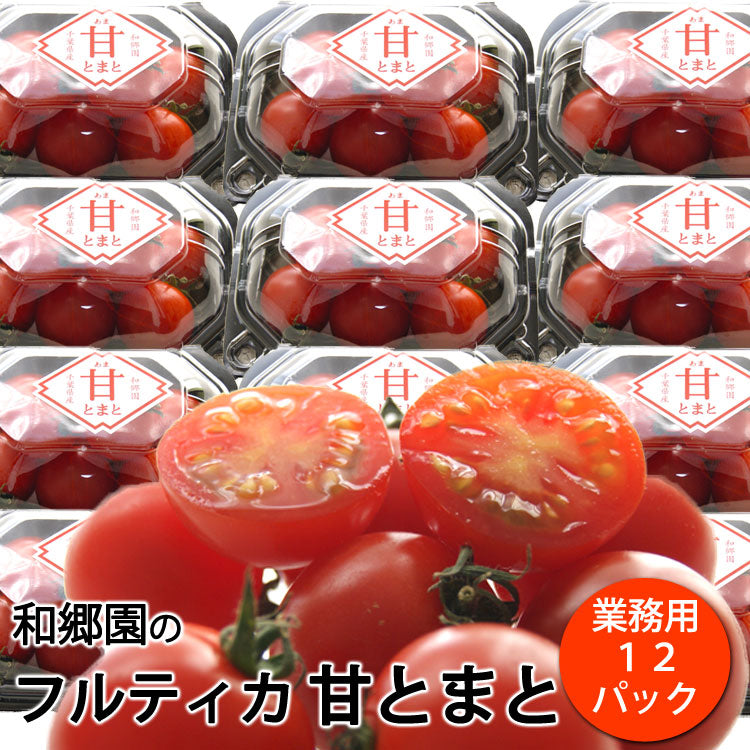 和郷園のフルティカ 甘とまと　業務用１２パック　（１パック 約１３０g）　千葉県もしくは福井県産　＊常温便　＊送料込